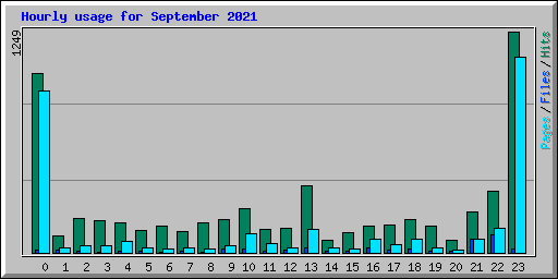 Hourly usage for September 2021